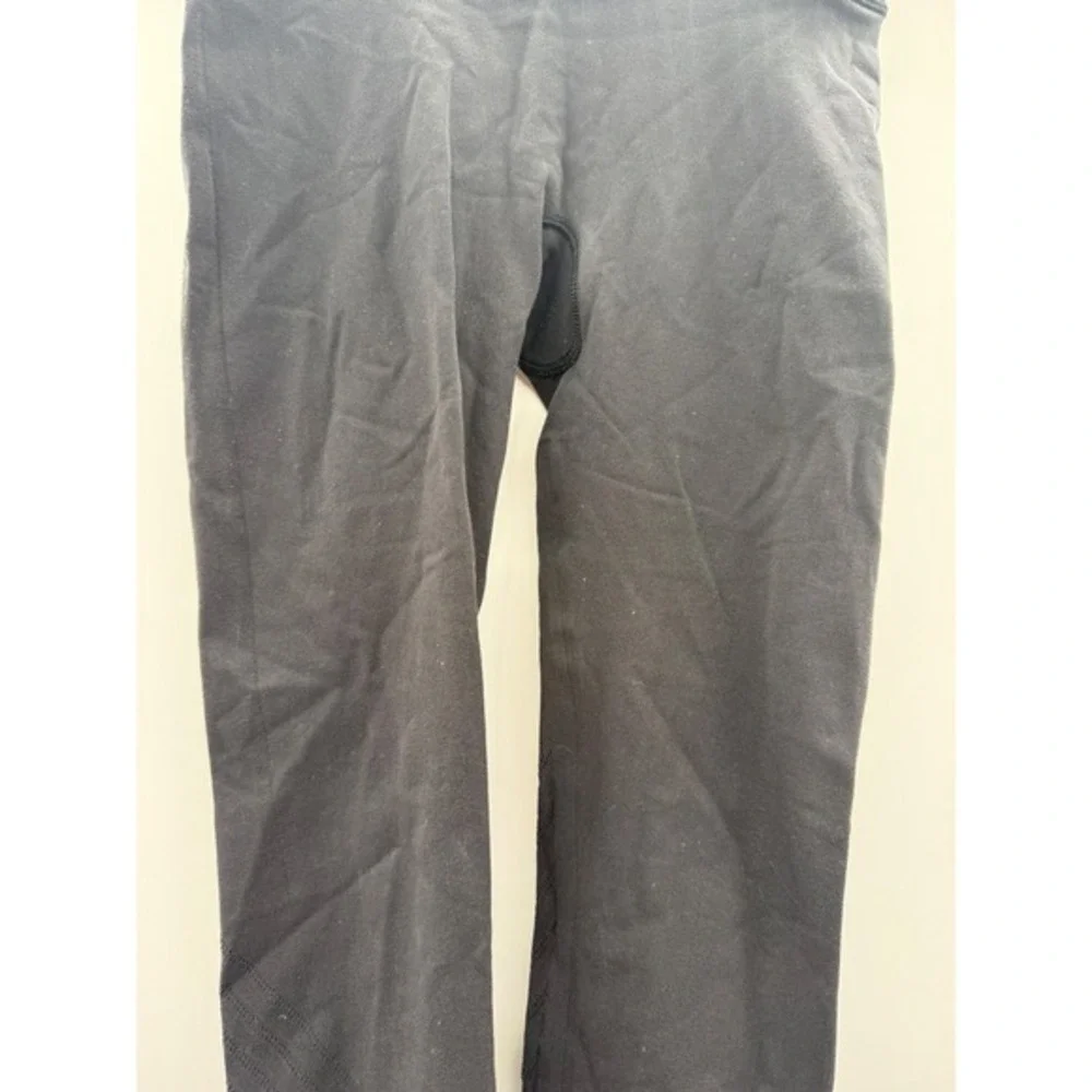 Lululemon Women's Black Mid Rise Mesh Detail Yoga Leggings Size 4 Estimated‎